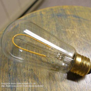 LED Edison Bulb ST64 Curved Vintage Style 2w Equivalent Fully Dimmable photo-2