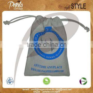 Promotional jute pouch with drawstring