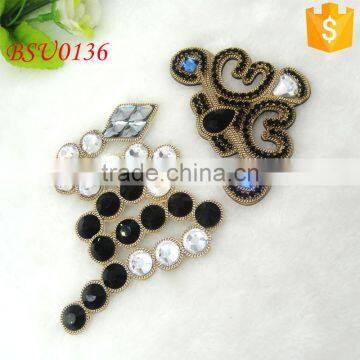 In stock DIY ladies sandals shoes upper with rhinestones for shoes decoration