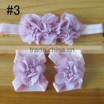 Fabric Flower Headband for Kids Hair Accessories, Foot Flower Band for Baby Girl photo-5
