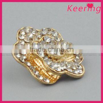 Decorative Shiny Metal Rhinestone Gold Buttons for Decoration WBK-1489 photo-3