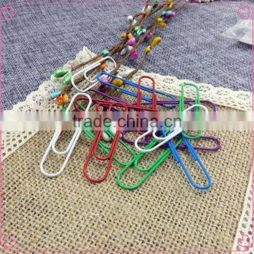 Colorful metal wire money office stationery paper clips 50mm