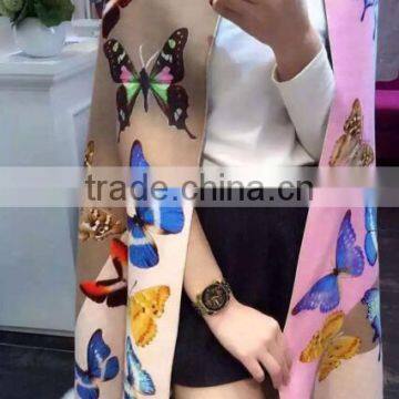 Custom Digital Printed Chiffon Square Scarf Silk Scarf, 100% Silk Scarf, Chinese Silk Scarf photo-3