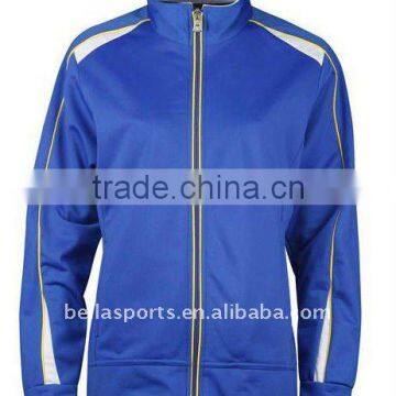 2013 New arrival women's royal tracksuits polyester jogging suit zipper tracksuit