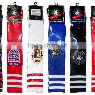 Solid Knee High Football Socks With Nylon Soccer Socks photo-4