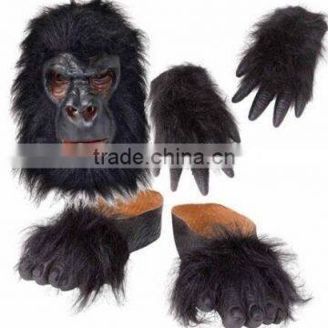 Gorilla Mask Hands Feet Kit , adult gorilla mask