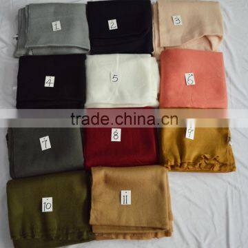 Fashion Popular Lady Men Unisex Soft Viscose Winter Solid Plain Fleece Scarf photo-5
