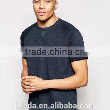 French Terry Short Sleeve Pullover Plain Men Spring / Summer Sweatshirt OEM Service photo-4