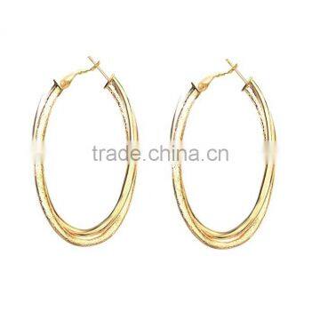 Indian Traditional Artificial Gold Plated Hoop Earrings