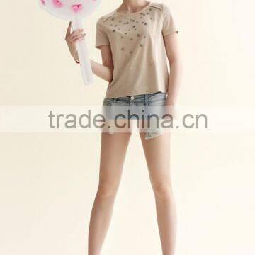 Hot Sale Cotton Round Neck t Shirt With Raglan Sleeves photo-4