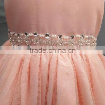 High - End Baby Frock Design Pictures Dress Children Bead Sleeveless Dress photo-5