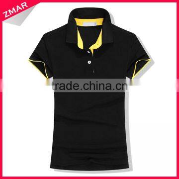 Custom slim fit high quality women polo shirt design with combination