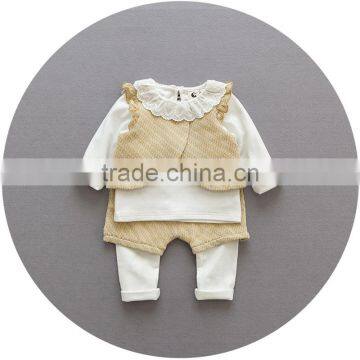 S17667A Autumn Baby Girls Clothing Sets Lovely Girls 2pcs Set photo-4