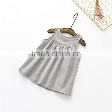 S33546W 2017 Casual Cottton O-neck Sleeveless Sweet Baby Girls Dress photo-5