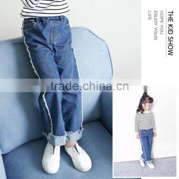 S17655A Girls jeans pants autumn 2017 children's clothing