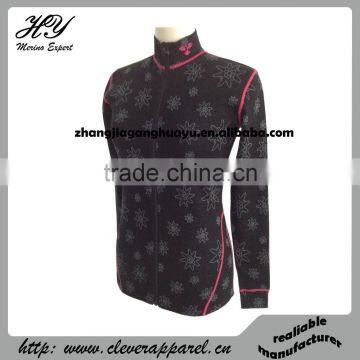 100% Superfine Merino Wool Middle Layer Fashion Women Jackets Jacquard Styles photo-3