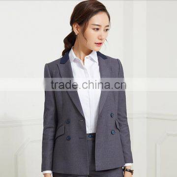Custom Women Blouse Sample Elegant Women Pants Suit Office Uniform Designs for Women Korean Style photo-6