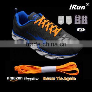 Brown No Tie Stretch Shoelaces - Untied Flat Elastic NO-TIE Shoelaces For Disabled With Special Need - 10 Colors photo-3