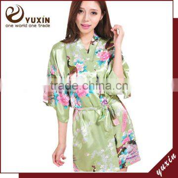 Popular and sexy bridal party satin robe RS1-0006