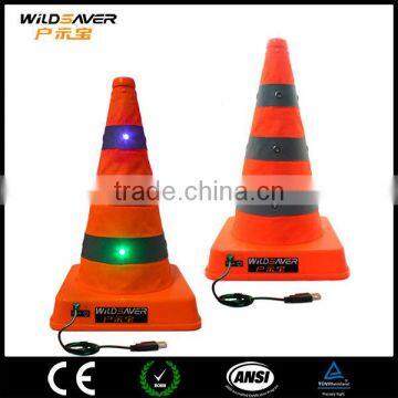 Inflatable pve traffic cone original design easy to fold and collapsible