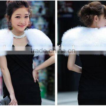 The new fur wholesale ostrich feathers fire feather small shawl