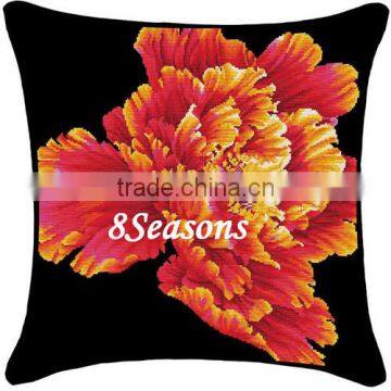 Clearance Sale Multicolor Flower Pattern Square Throw Pillow Cotton Cross Stitch Needlework Materials photo-2