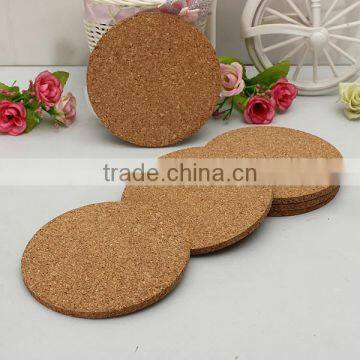 6pcs/lot Round Shape Plain Cork Coasters Drink Wine Mats Cork Mats Drink Wine Mat 10cm*0.5cm Ideas for Wedding and Party Gift photo-3