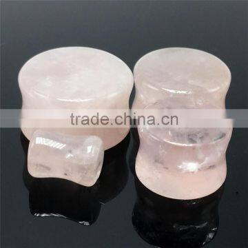 Bulk Rose Quartz High Polished Organic Stone Ear Expander Stone Ear Stretcher