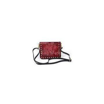 Genuine Leather Burgandy Handbags / Small Leather Crossbody Bag