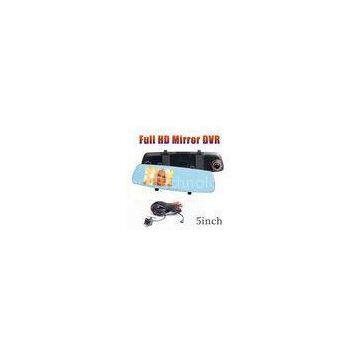 5 Inch Screen Car Mirror DVR , Backup Camera Rear View Mirror With Dual Recorder