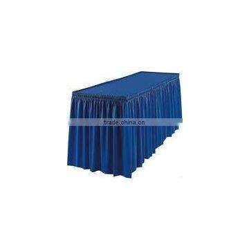 Table skirting with shirred pleat box pleat polyester table skirts fashion wedding table linen