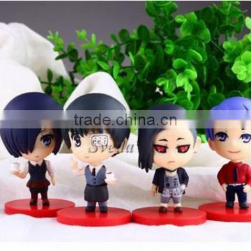 Anime Cartoon toy Tokyo ghouls action figure sets of 4pcs Pvc dolls Q version Tokyo Ghoul figure