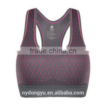 gray pink jogging training workout yoga bra/shegz show contrast breathable fitness athletic workout sports yoga bra top