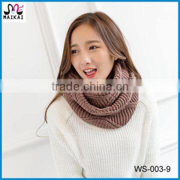 Fashion women winter warm knit acrylic snood scarf wholesale