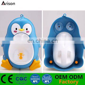Factory creative penguin potty wall-mounted piss training urinal boys' cartoon urinal