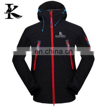 Empty Custom Black Breathable Softshell Jacket Hoodies Winter Jacket