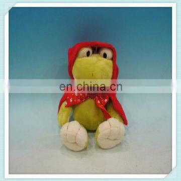 Mini Frog Plush Animal Toys with Red Hat/ Animal Toys