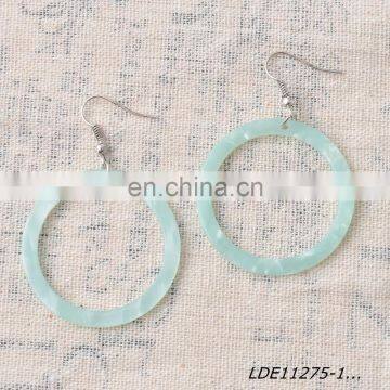 Round Green Jade Earrings Big Ring Jade Earrings