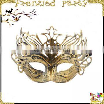 Gold fancy party plastic mask FGM-0144