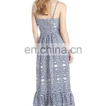 2016 BAIYIMO High Quality Wholesale Women's Floral Print Long Maxi Beach Dress photo-4