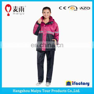 100% Polyester Pvc Roading Safety Rainsuit Waterproof Outdoor Workplace Pvc Unisex Raincoat Rainsuit photo-3