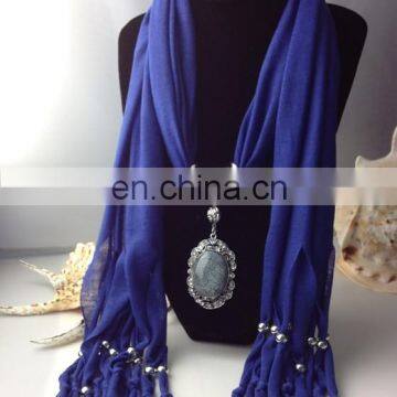 Ladies charming fashion beaded pendant scarf wholesale uk