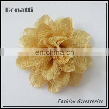 2014 Fashion decorative rhinestone fabric brooch flower customize artificial flower