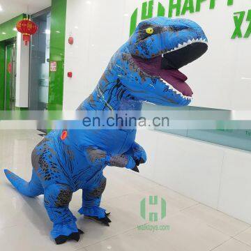 HI high quality water proof woven dacron 210cm professional adult dinosaur inflatable t-rex costume