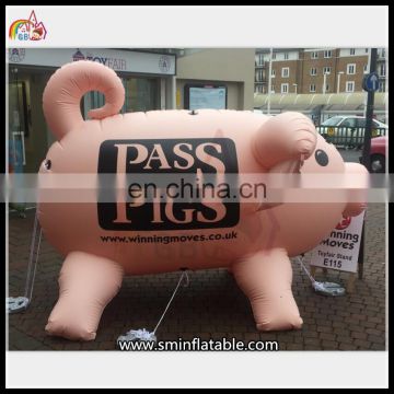 2016 New Product Cheap Price Promotional Inflatable Custom Logo Pink Pig Model For Advertising