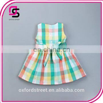 Color Plaid Baby Dress Children Dress Princess Skirt 2017 Summer Girls Dress photo-3