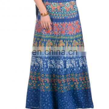 Cotton Summer Wrap Round Sarong Long Skirt from India Jaipur Rajasthan