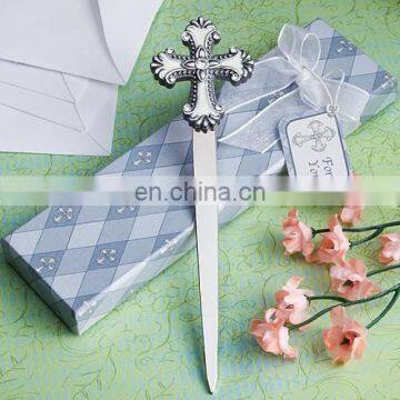 Letter Opener Favors with Cross Charm