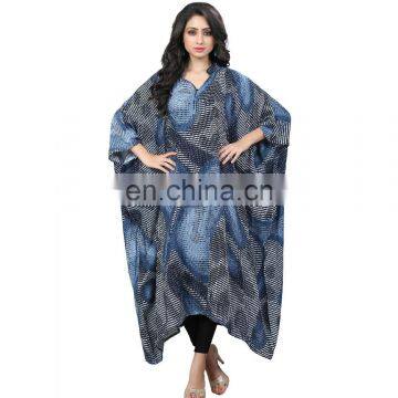 Women's Fusion Dotted Printed Style Free Size Kaftan Girls Party Wear Dresses 2017 / Actresses Dresses Collection (kaftans 2017)