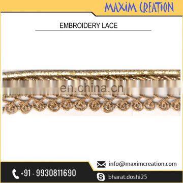 100 % Quality Assured Jari Embroidered Lace By Maxim Creation